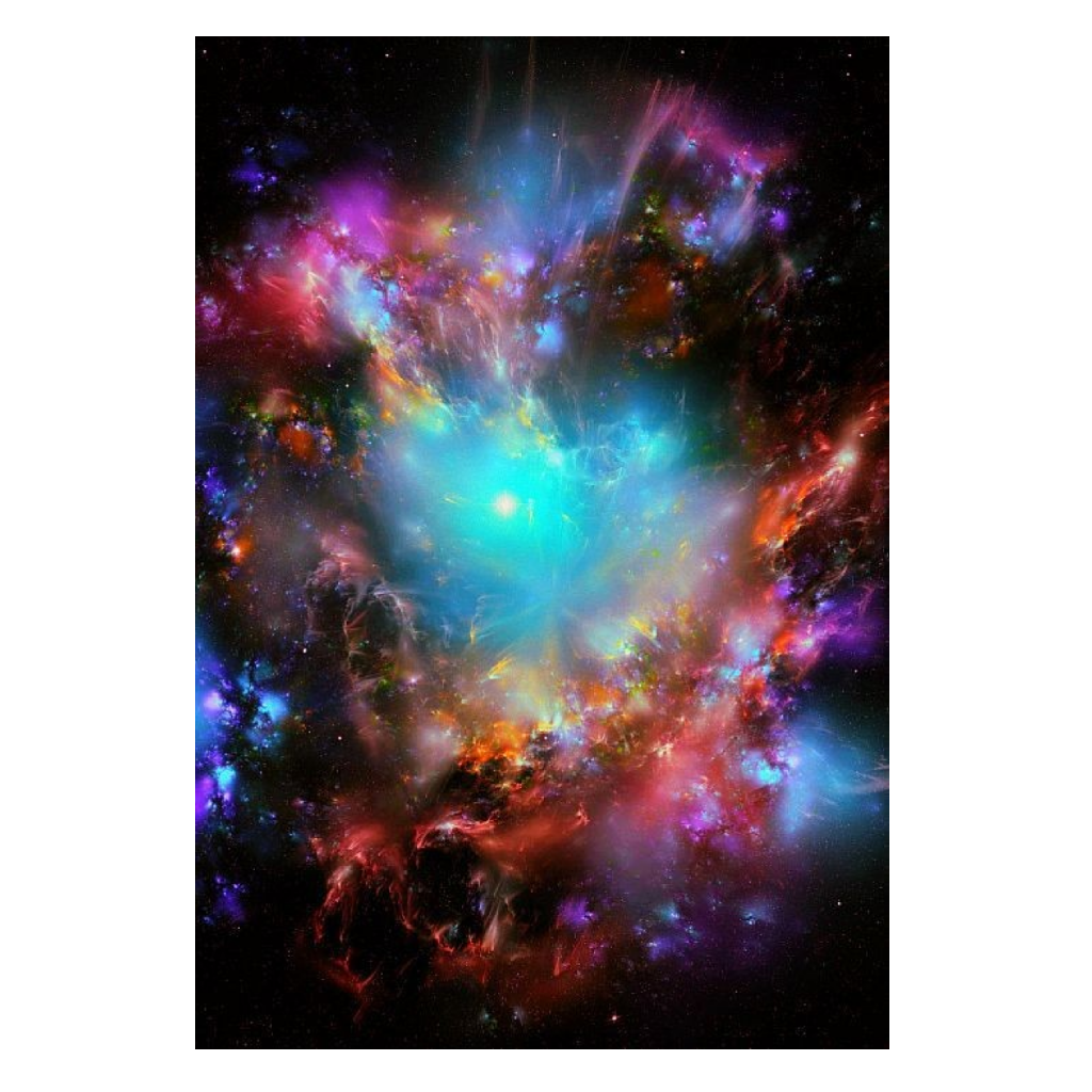 Galaxy Stars Effect Colors Sticker By Lamusa