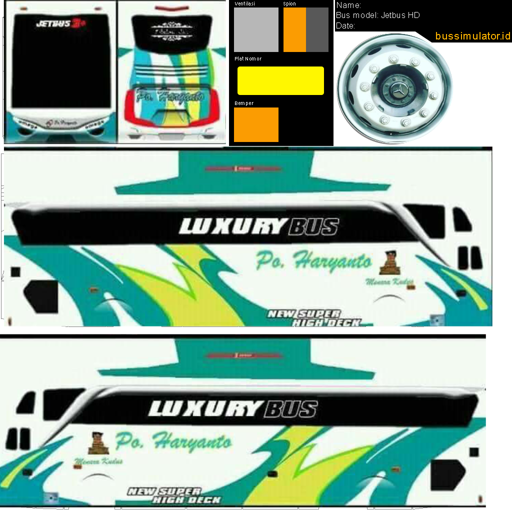 Sticker Bussid High Deck : Livery Bussid Png And Livery ...
