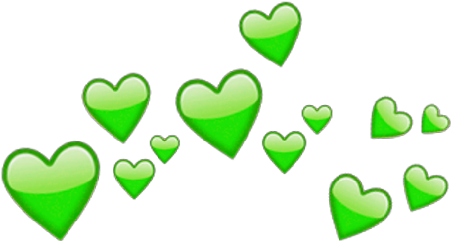 hearts green зелёные сердечки sticker by @svetafox22831