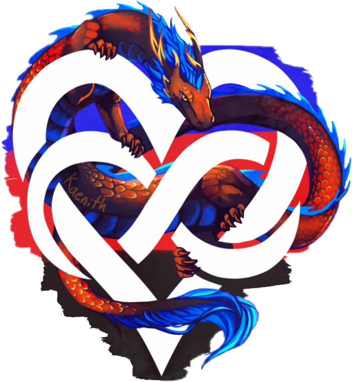 This visual is about polysexual polysexualpride polysexualflag dragon blue ...