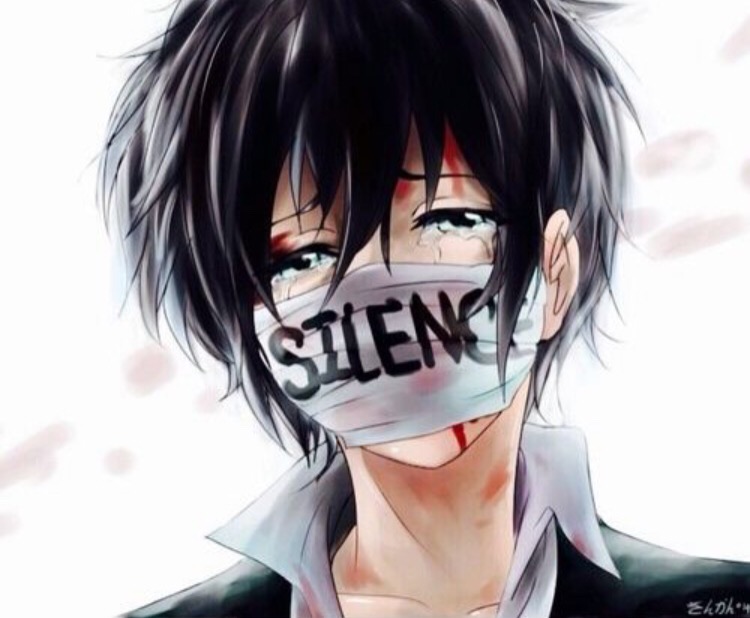This visual is about silence anime animeboy animeguy sad freetoedit #silenc...