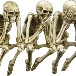 ftefunnyskeletons skeletons noevil freetoedit