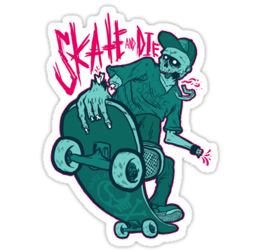 zombie relaxed cool sticker  It s cool this sticker  