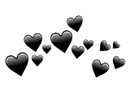 blackhearts dark  black heart tumblr stickers  followmefo 