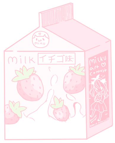 strawberry strawberrymilk sticker by @tilmybodyinthemud