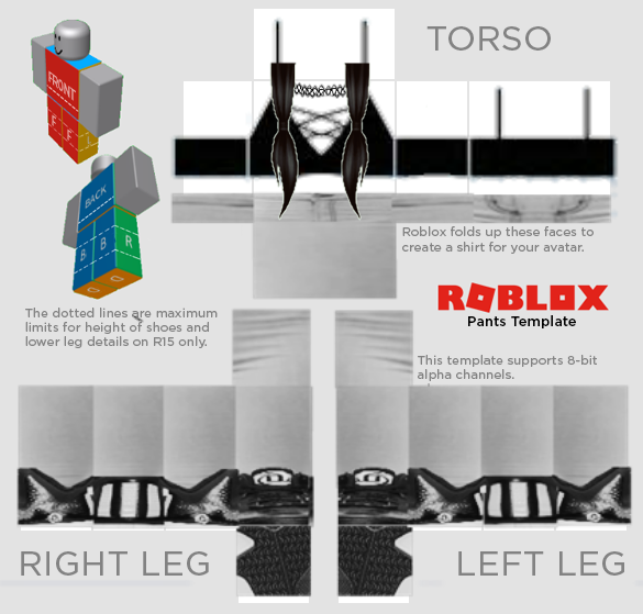 all black roblox pants template