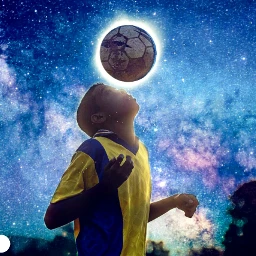 wapworldwideorphans soccer ball boy moon freetoedit