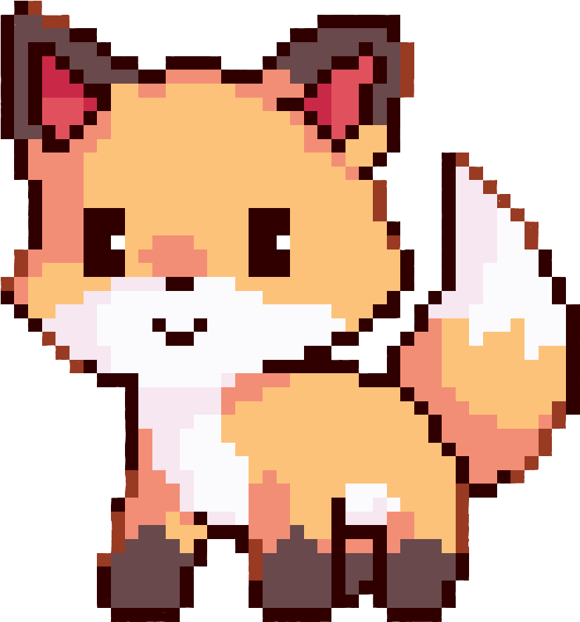 fox pixel raposa kawaii - Sticker by Isabela