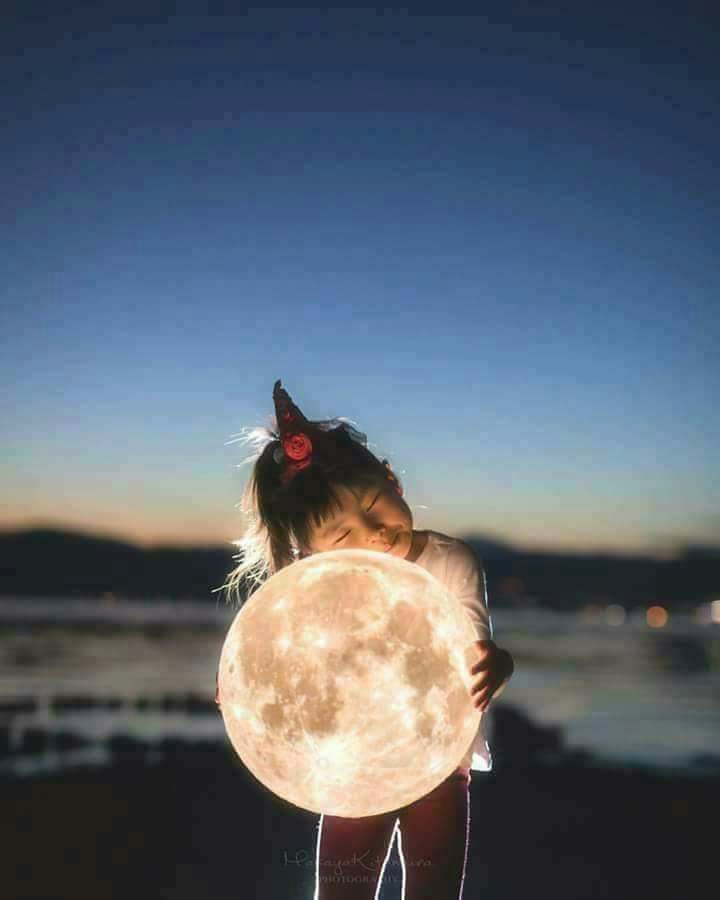 moon girl light night wonderful image by @muhammad-eg1.