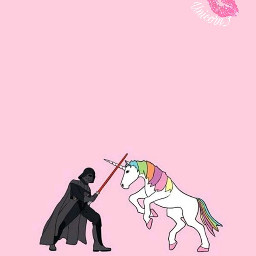 starwars Unicorn einhorn tumblr pink fight kampf