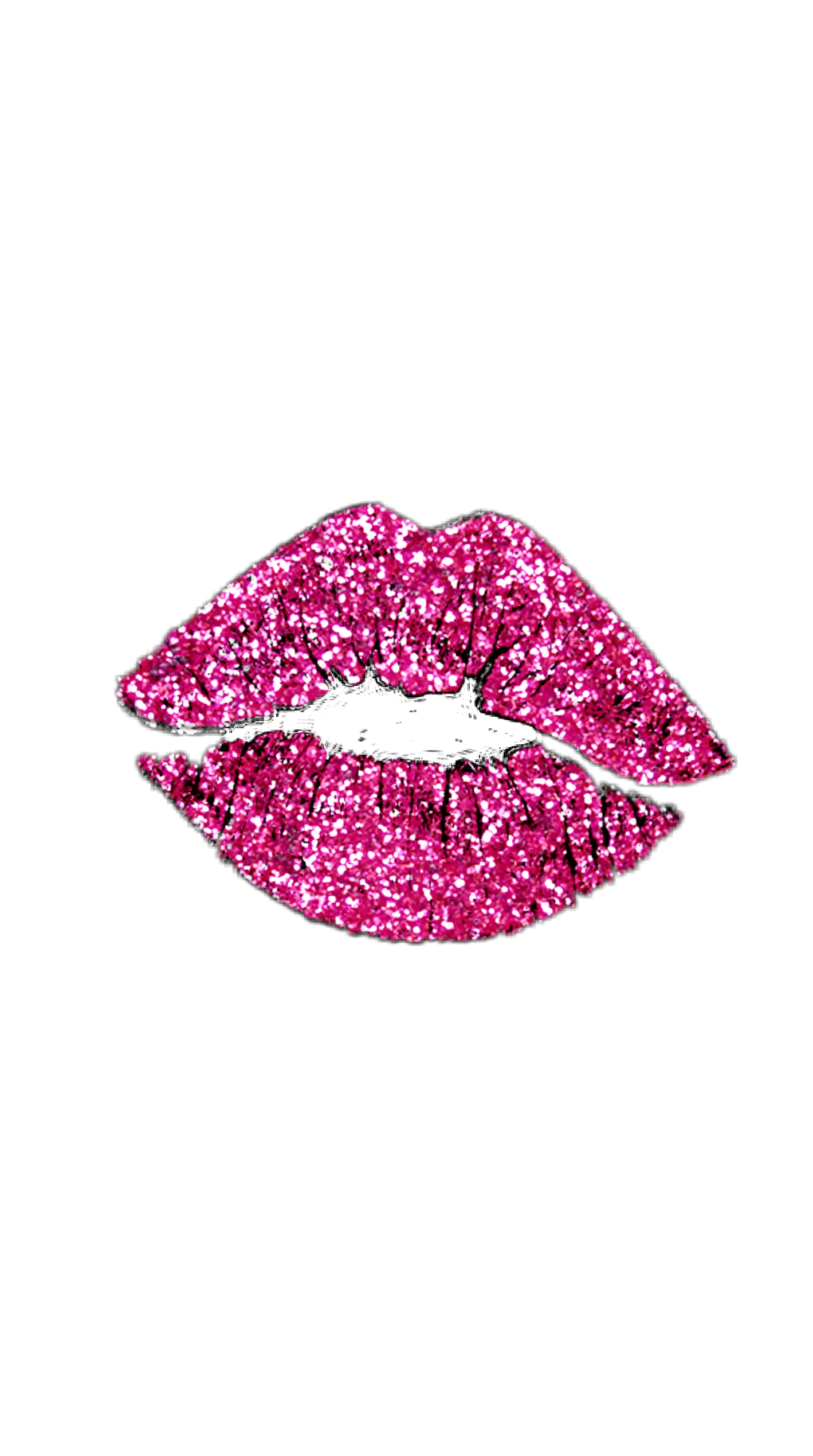 Stickers Glitter Lips Kiss Pink Sticker By Gingergsnapps24