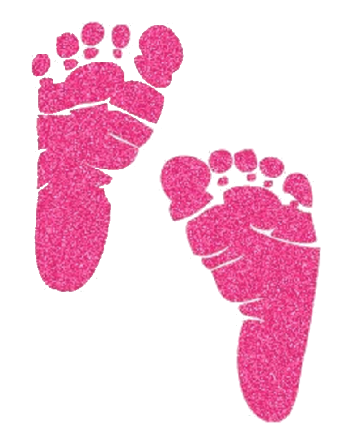 Download pink baby footprints - Sticker by Brandy Birdsong