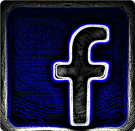 Facebook Blue Black Sticker By The Smiling Killer
