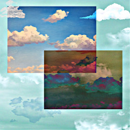 freetoedit clouds painting vaporwaveedit colorburn