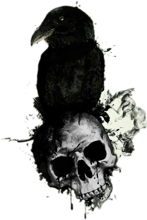 Gagak Burung Bird Tengkorak Sticker By Mas Yusron