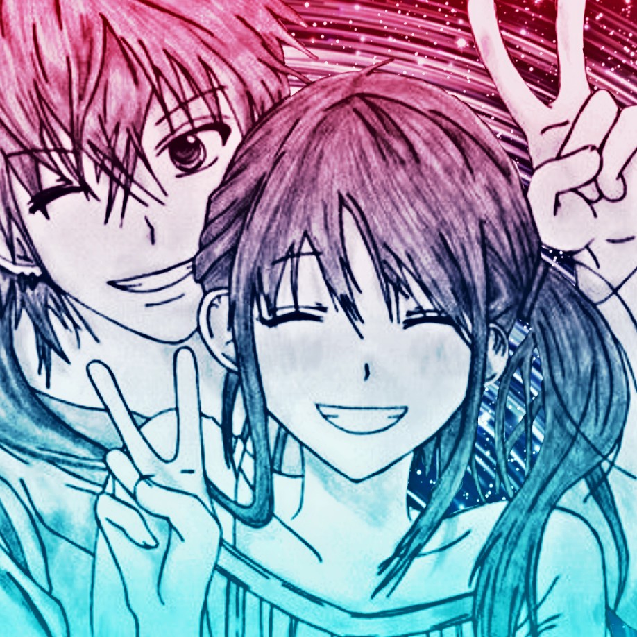 Anime Mangá Kawaii Cute Casal Picsart Colage Mycolagge