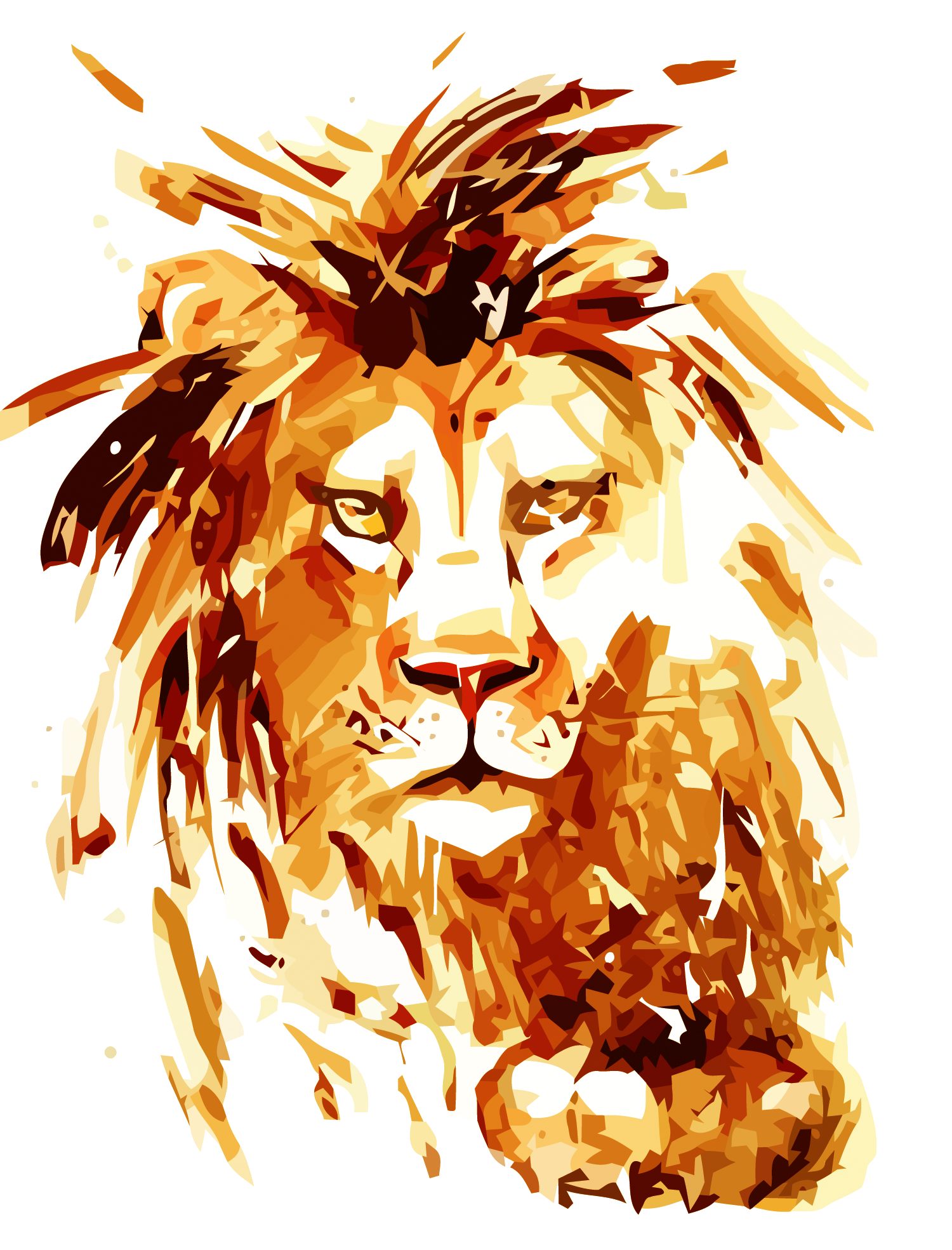 lion abstract painting art freetoedit...