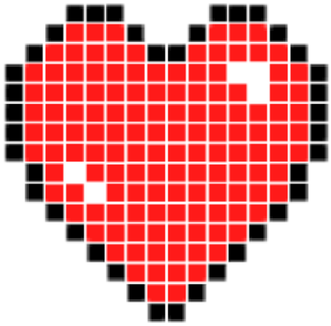 Love Heart Pixelart Sticker By Ludo Ananas