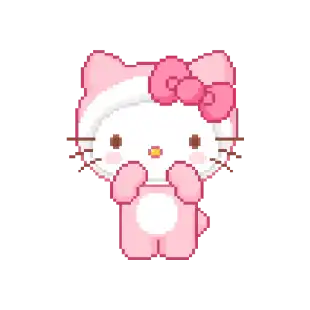 Hello Kitty Hellokitty Pink Pixel Sticker By Snack Mafer