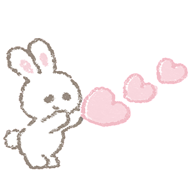 背景透過 ふわふわ 量産型 うさぎ ハート Freetoedit Sticker By Yb Kun 0131