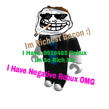 Bacon Hair Sticker By Yonkonton2 - robux says i need negative amount