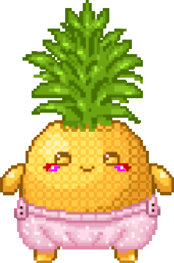 Pineapple Pixels Pixelart Cute Kawaii Pixel