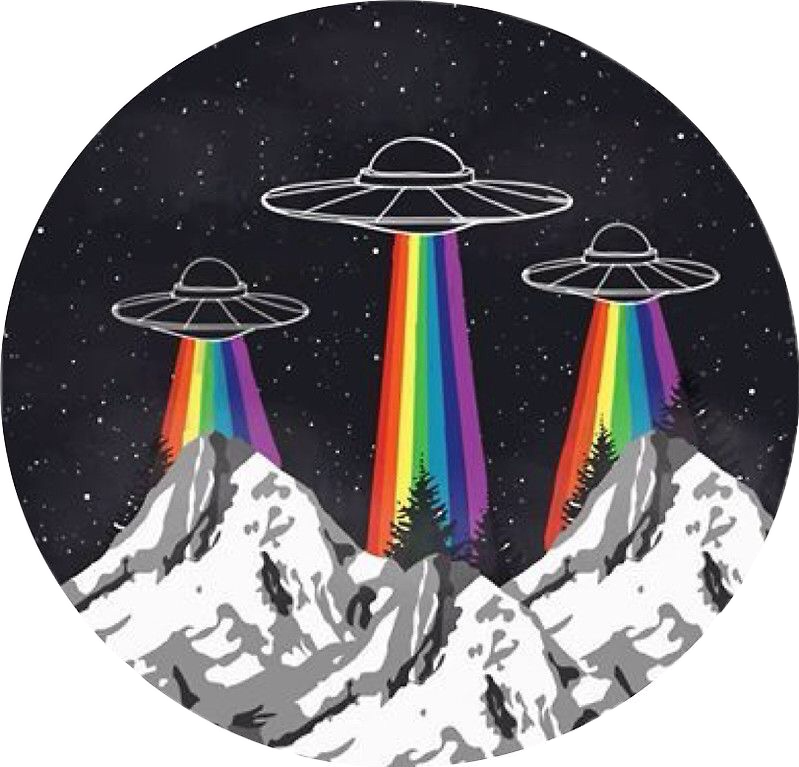 alien rainbow gayshit ufo aesthetic sticker freetoedit... - 799 x 767 png 864kB