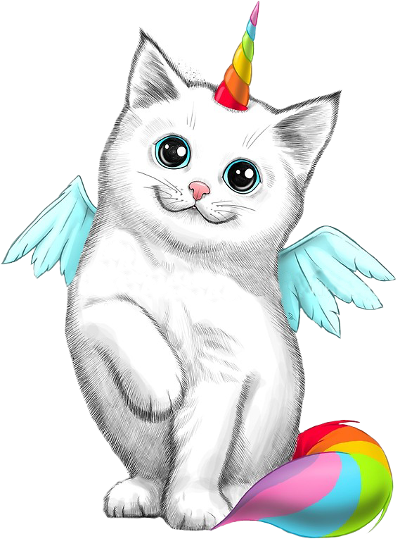 rainbow kitten unicorn cat kitty unicat unikitty unikit...