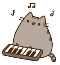 pusheen cute kawaii piano music notes cat freetoedit...