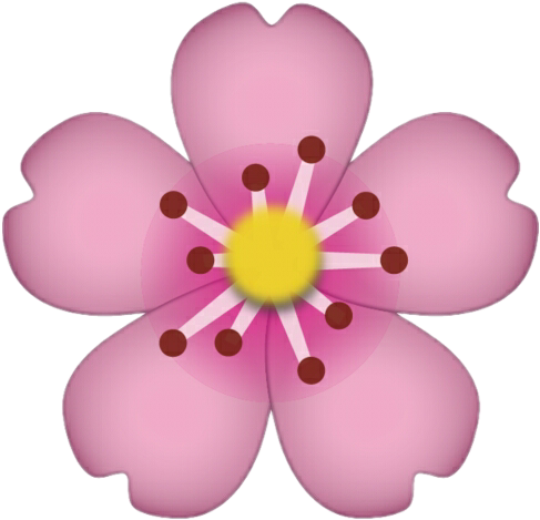 emoji flor flower rosa pink