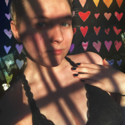 freetoedit selfie rainbow glitter shadow