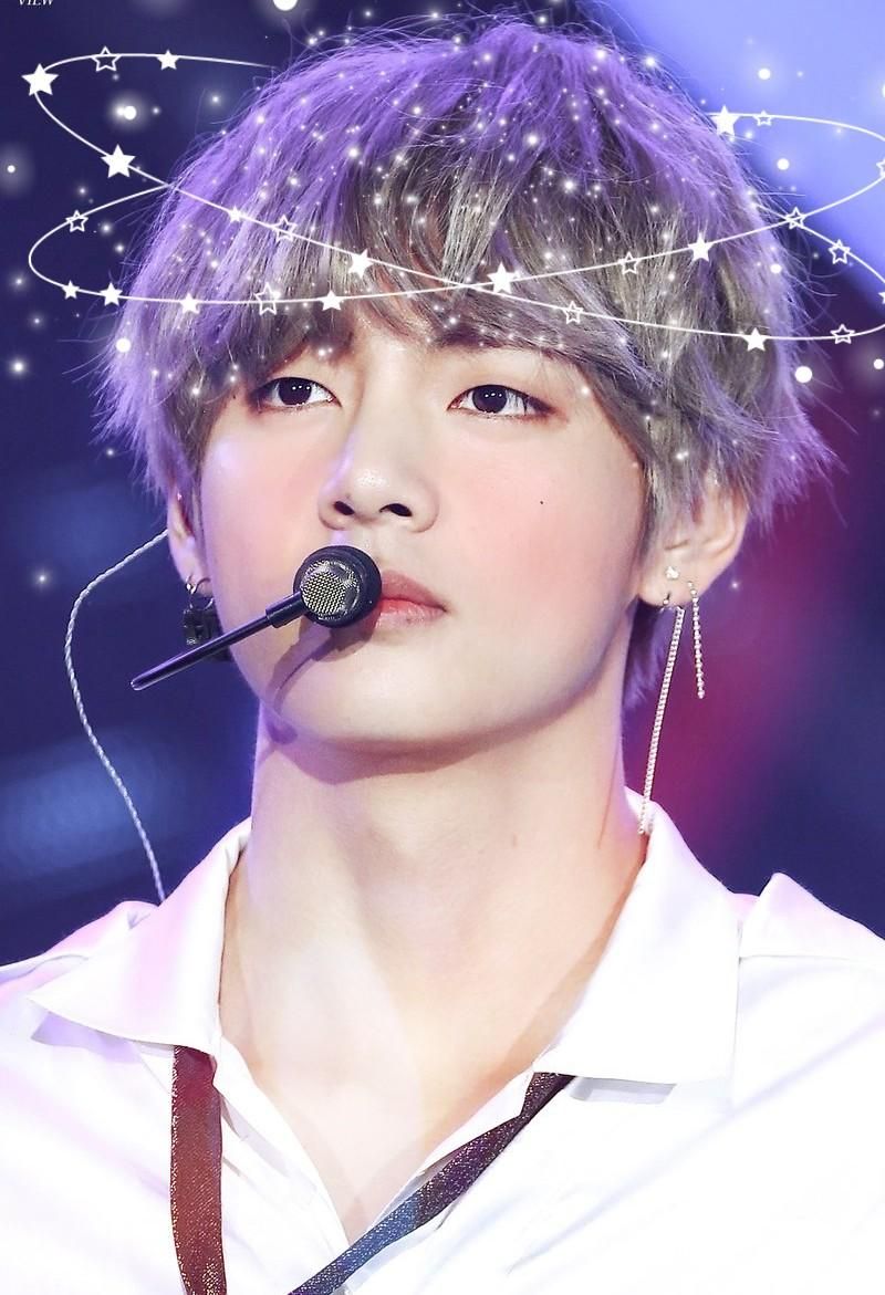 bts edit kpopedit wallpaper  cute star v taehyung  silver 