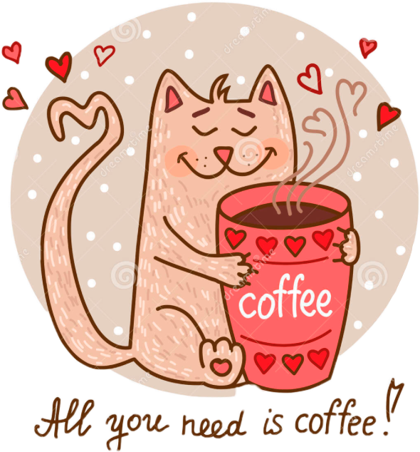 sccoffee coffee cat freetoedit cat sticker by nas27vas