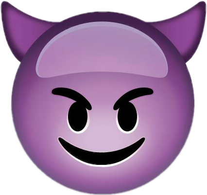 emoji evil demon purple - Sticker by ness1110