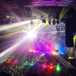 colors concert show lights crowd