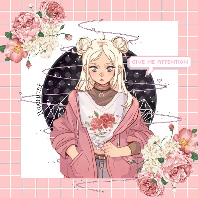Freetoedit Anime Animegirl Pink Rosa Flores Flowers Tum