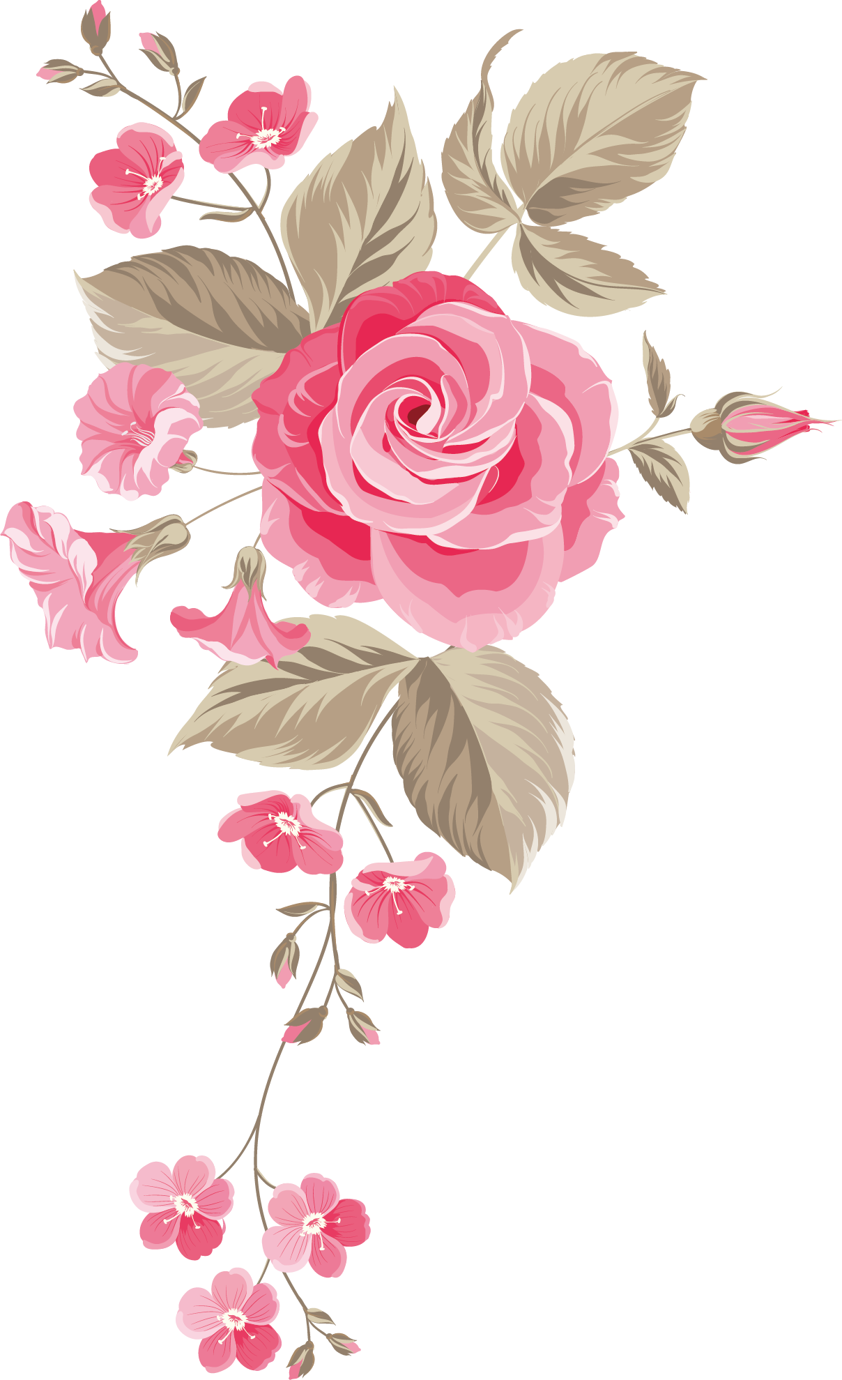 Ftestickers Watercolor Flower Roses Pink Sticker By Pann