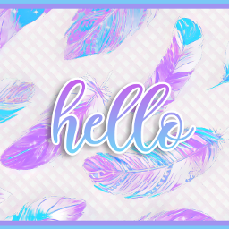 card hello feathers words journal freetoedit