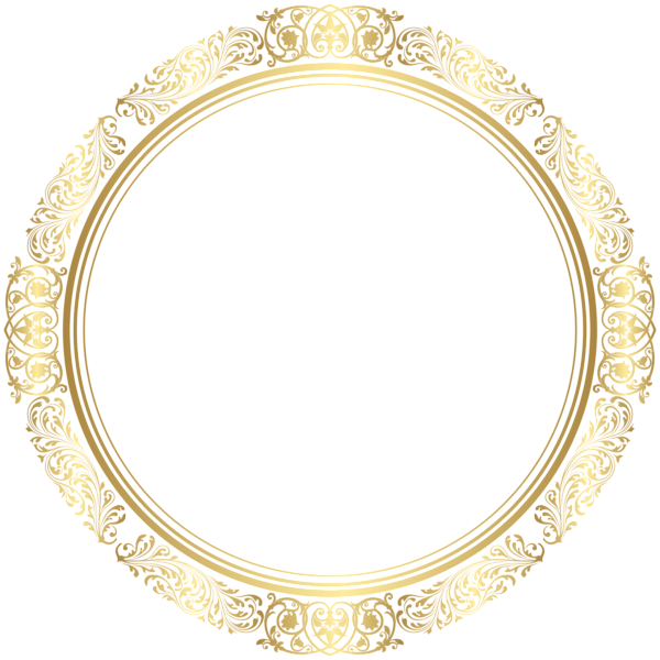 design gold golden circle frame sticker by @sherry420