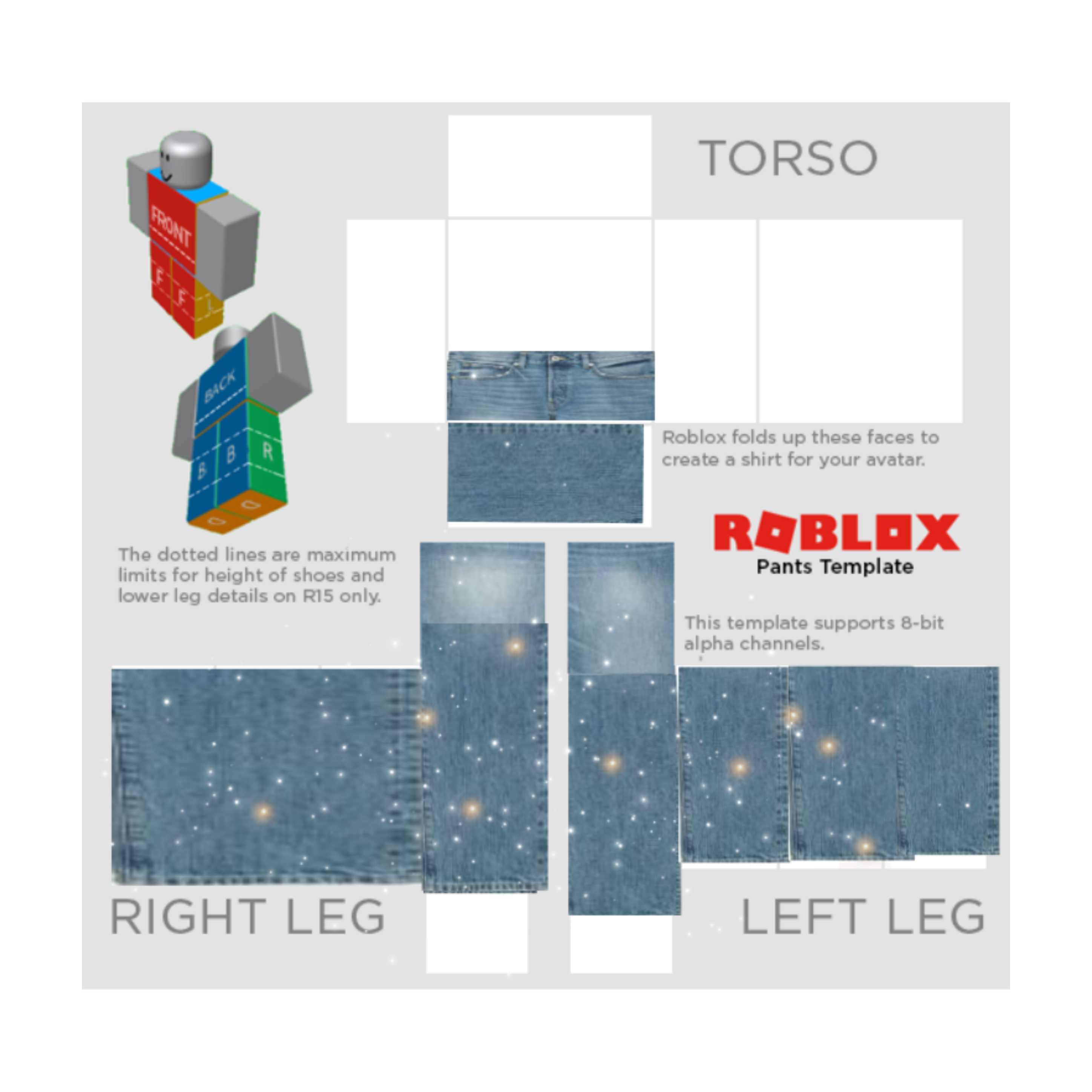 roblox pants and shirt template