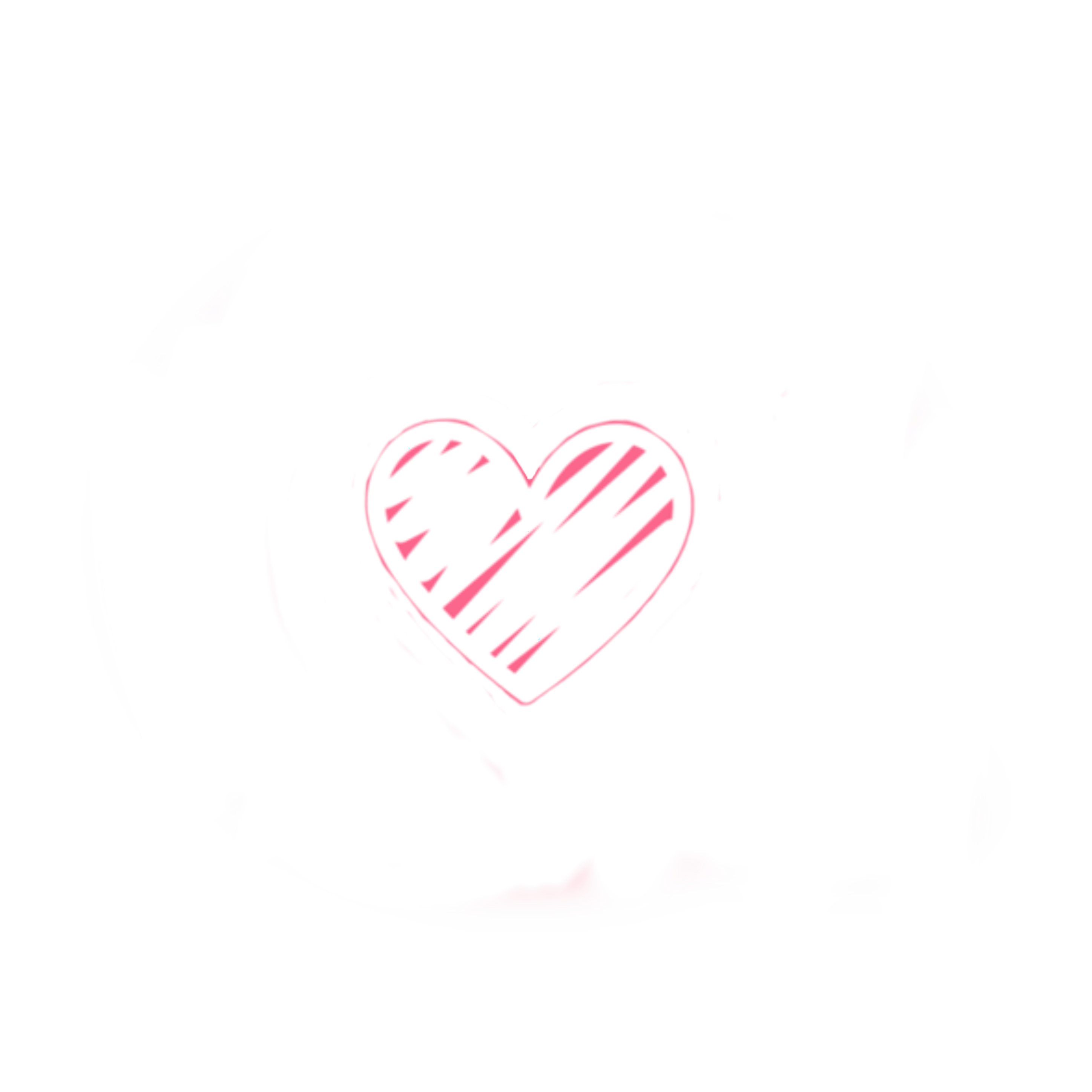 Heart Doodle Pink White Cute Tumblr