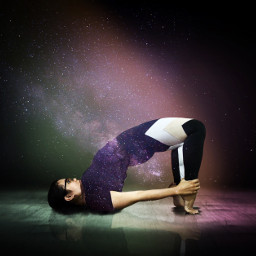 yoga interesting galaxyedit superimpose doubleexposure