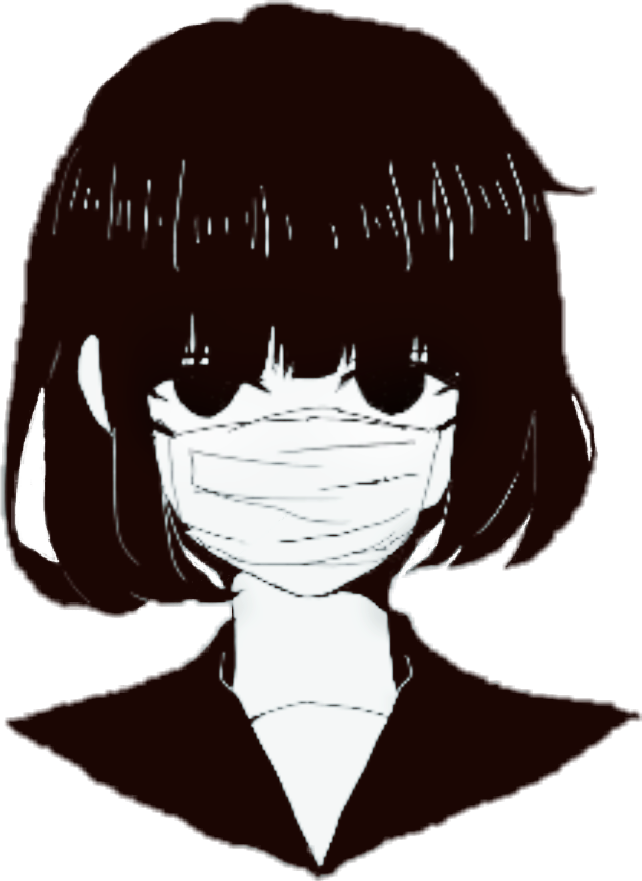 Blackandwhite Anime Mask Silhouette Animegirl Emo Anime