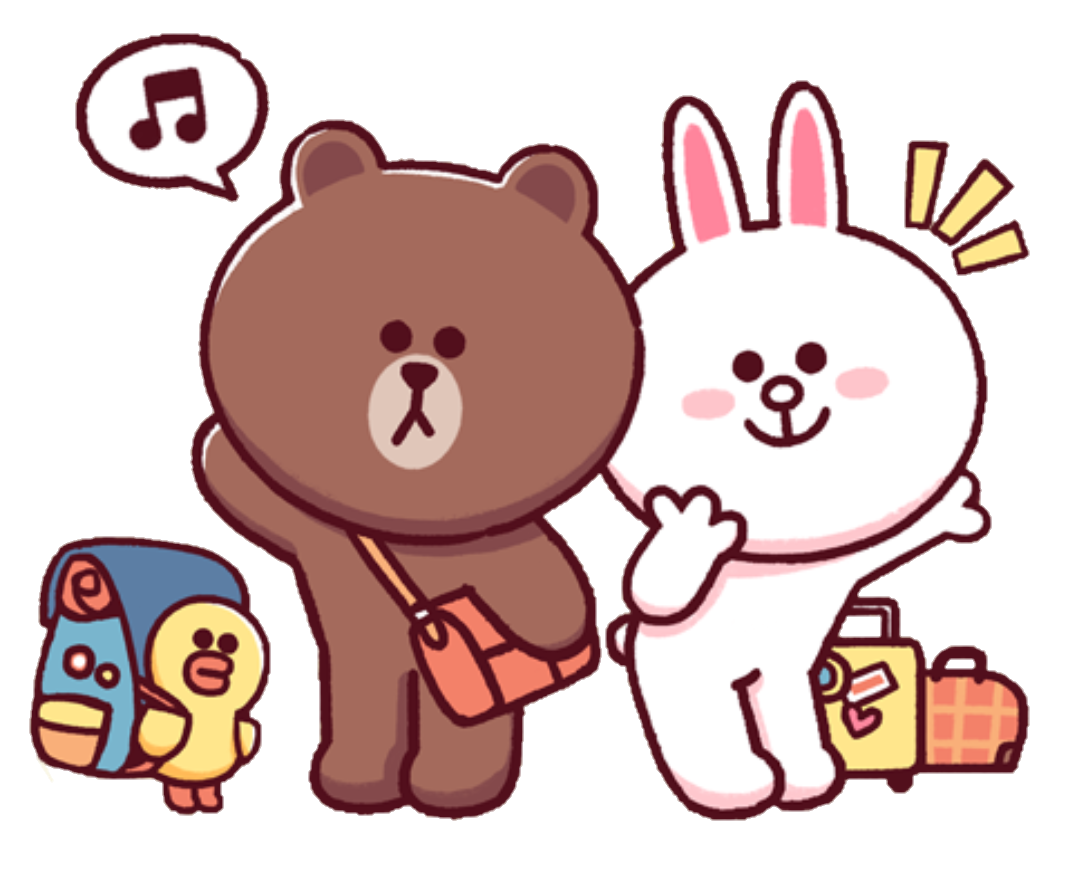 linecharacter brown cony  sally line  travel traveling 