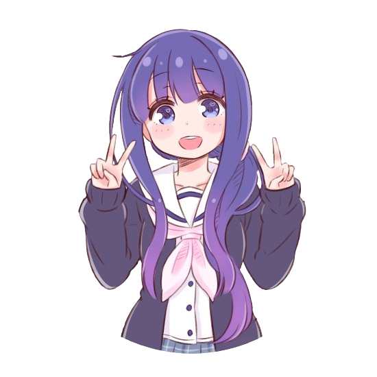 Ftestickers Anime Girl Animegirl Chibi Shoolgirl Cute