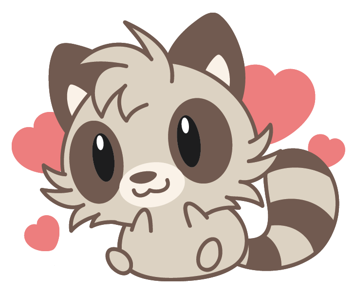 scraccoon raccoon heart love sticker by @dav_bel_edits.