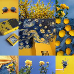 freetoedit yellow blue yellowandblue yellowaesthetic