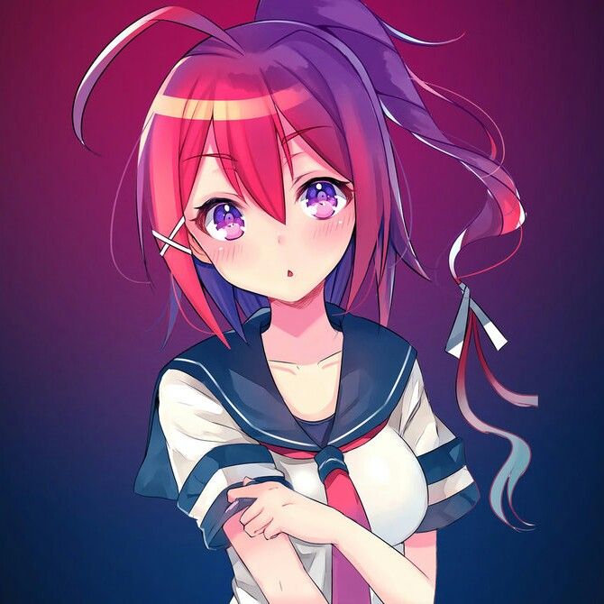 Animegirl Cute Beautiful Colorful Anime Girl Kawaiicute
