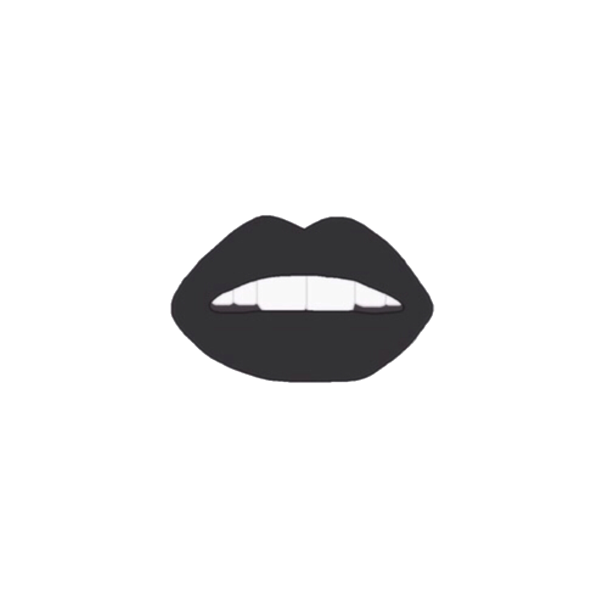 Lips Mouth Teeth Black Blacklips Sticker By Inactivebambi