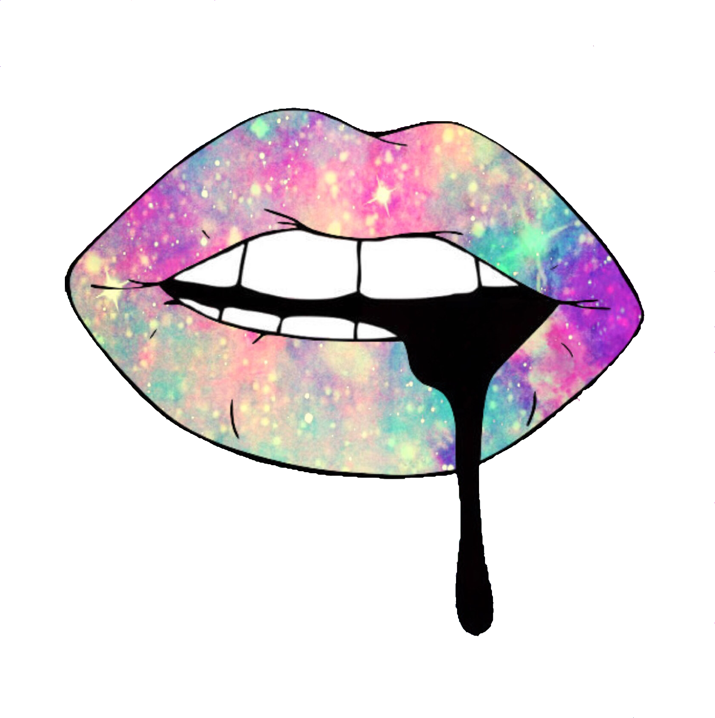 Lips Colorful Neon Ftestickers Tumblr Png Freestickers 
